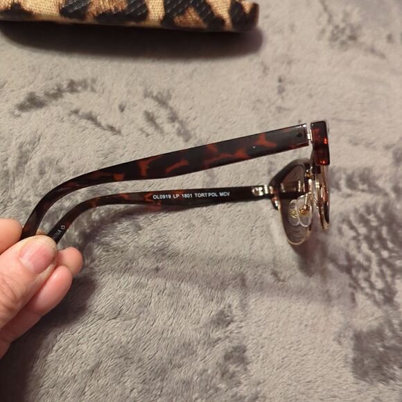 FOSTER GRANT BROWLINE TORTOISE AND GOLD FINISH CLUB MASTER STYLE LP 1801 TORT - Picture 8 of 11